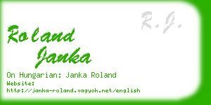 roland janka business card